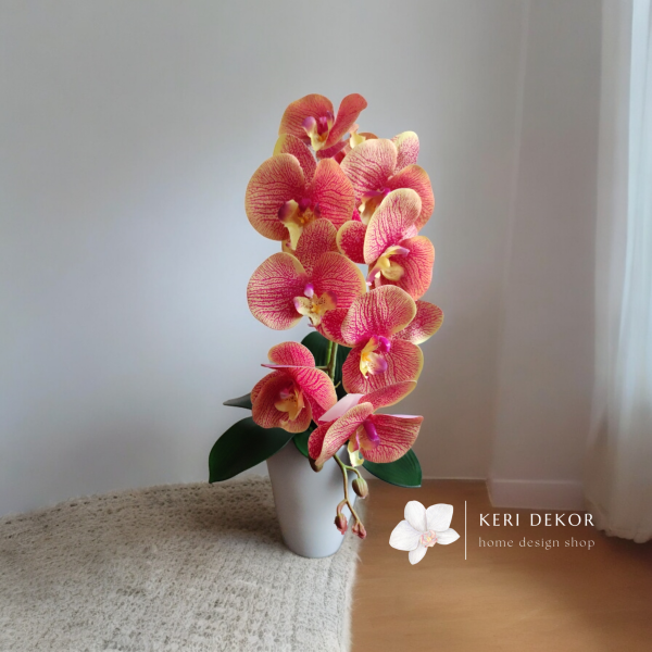 Gondozásmentes orchidea real touch real touch orchidea művirág műorchidea handmade flowers dekor homedekor homedecor lakberendezés otthondekor dekoráció ajándék buxus asztaldísz kopogtató ajtódísz ünnep karácsony húsvét anyáknapja születésnap névnap Keridekor