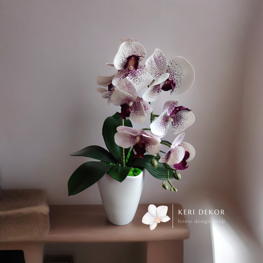 Gondozásmentes orchidea real touch real touch orchidea művirág műorchidea handmade flowers dekor homedekor homedecor lakberendezés otthondekor dekoráció ajándék buxus asztaldísz kopogtató ajtódísz ünnep karácsony húsvét anyáknapja születésnap névnap Keridekor