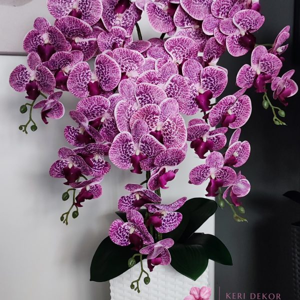 Lila padlóvázás real touch orchidea ( 5 ágú kb 80-90cm )