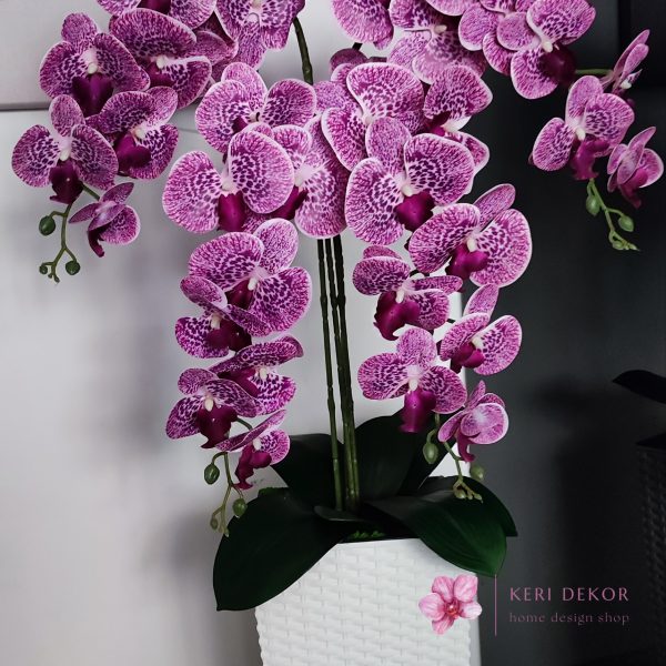 Lila padlóvázás real touch orchidea ( 4 ágú kb 80-90cm )