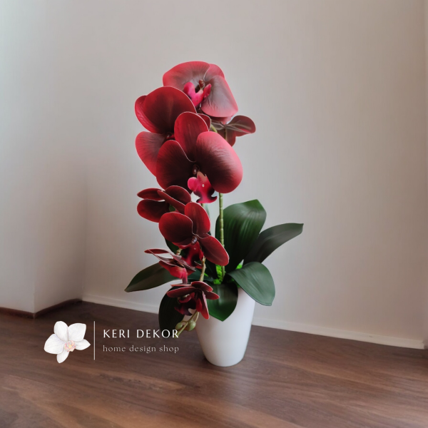 Gondozásmentes orchidea real touch real touch orchidea művirág műorchidea handmade flowers dekor homedekor homedecor lakberendezés otthondekor dekoráció ajándék buxus asztaldísz kopogtató ajtódísz ünnep karácsony húsvét anyáknapja születésnap névnap Keridekor