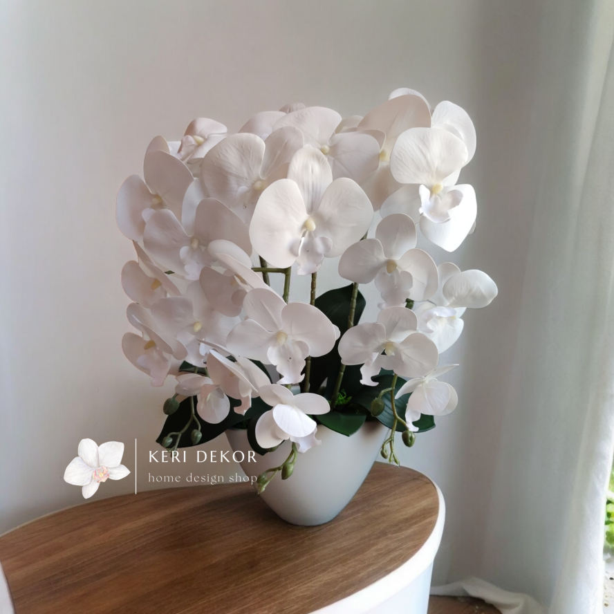 Gondozásmentes orchidea real touch real touch orchidea művirág műorchidea handmade flowers dekor homedekor homedecor lakberendezés otthondekor dekoráció ajándék buxus asztaldísz kopogtató ajtódísz ünnep karácsony húsvét anyáknapja születésnap névnap Keridekor