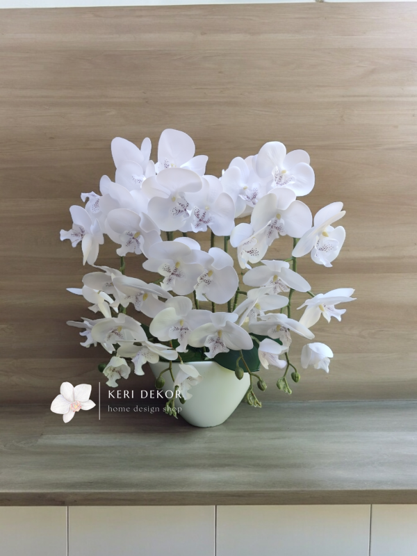 Gondozásmentes orchidea real touch real touch orchidea művirág műorchidea handmade flowers dekor homedekor homedecor lakberendezés otthondekor dekoráció ajándék buxus asztaldísz kopogtató ajtódísz ünnep karácsony húsvét anyáknapja születésnap névnap Keridekor