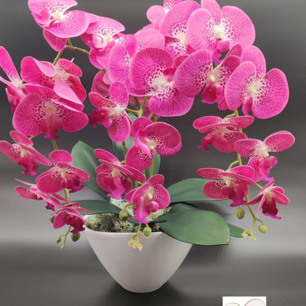Rózsaszín real touch orchidea ( 3 ágú )