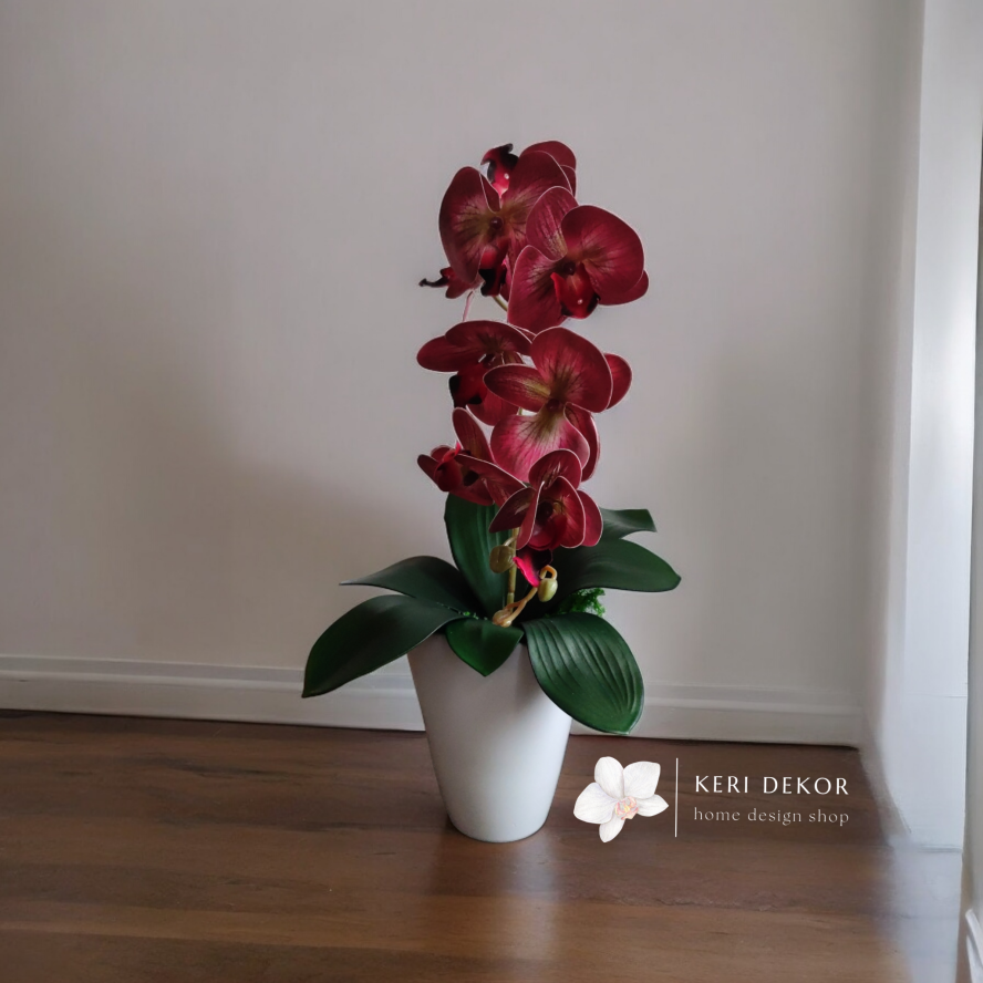 Gondozásmentes orchidea real touch real touch orchidea művirág műorchidea handmade flowers dekor homedekor homedecor lakberendezés otthondekor dekoráció ajándék buxus asztaldísz kopogtató ajtódísz ünnep karácsony húsvét anyáknapja születésnap névnap Keridekor