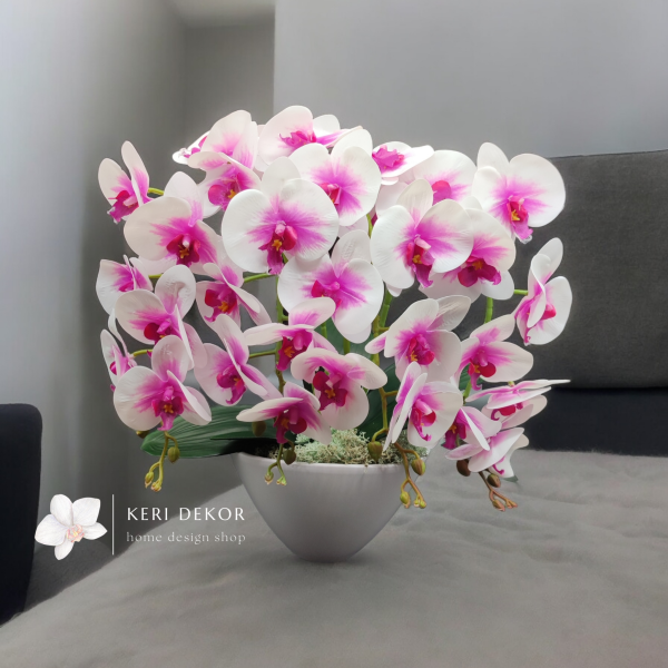 Gondozásmentes orchidea real touch real touch orchidea művirág műorchidea handmade flowers dekor homedekor homedecor lakberendezés otthondekor dekoráció ajándék buxus asztaldísz kopogtató ajtódísz ünnep karácsony húsvét anyáknapja születésnap névnap Keridekor