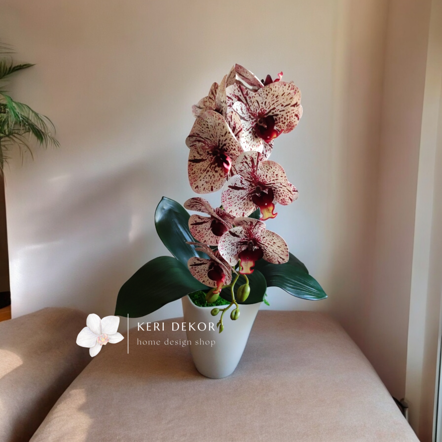 Gondozásmentes orchidea real touch real touch orchidea művirág műorchidea handmade flowers dekor homedekor homedecor lakberendezés otthondekor dekoráció ajándék buxus asztaldísz kopogtató ajtódísz ünnep karácsony húsvét anyáknapja születésnap névnap Keridekor