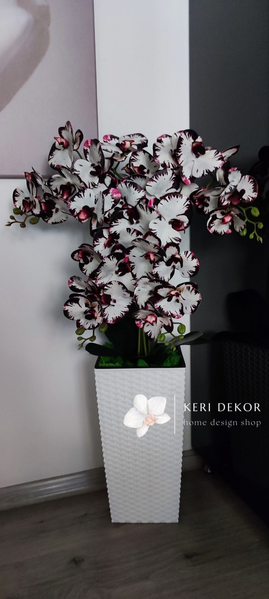 Gondozásmentes orchidea real touch real touch orchidea művirág műorchidea handmade flowers dekor homedekor homedecor lakberendezés otthondekor dekoráció ajándék buxus asztaldísz kopogtató ajtódísz ünnep karácsony húsvét anyáknapja születésnap névnap Keridekor