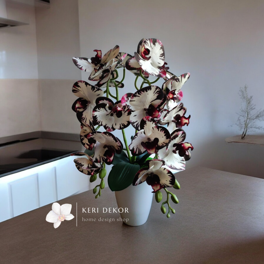 Gondozásmentes orchidea real touch real touch orchidea művirág műorchidea handmade flowers dekor homedekor homedecor lakberendezés otthondekor dekoráció ajándék buxus asztaldísz kopogtató ajtódísz ünnep karácsony húsvét anyáknapja születésnap névnap Keridekor