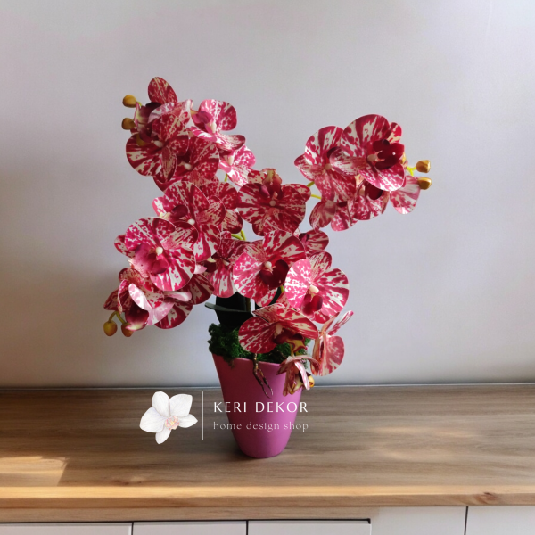 Gondozásmentes orchidea real touch real touch orchidea művirág műorchidea handmade flowers dekor homedekor homedecor lakberendezés otthondekor dekoráció ajándék buxus asztaldísz kopogtató ajtódísz ünnep karácsony húsvét anyáknapja születésnap névnap Keridekor