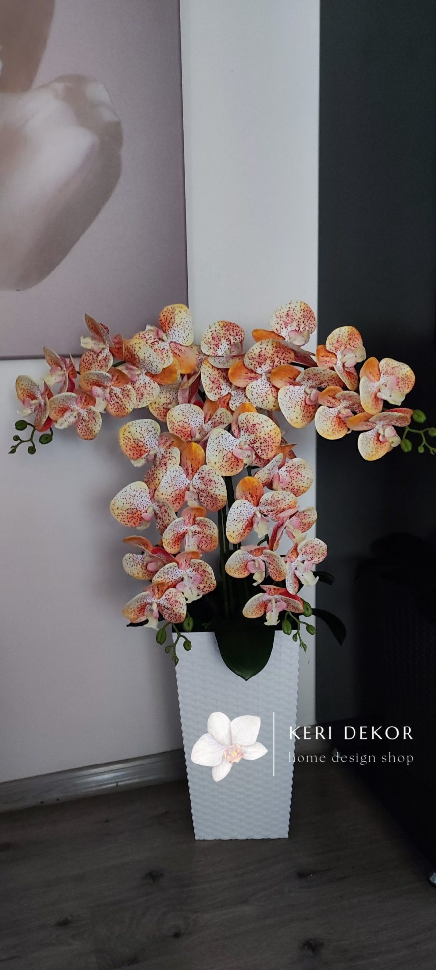 Gondozásmentes orchidea real touch real touch orchidea művirág műorchidea handmade flowers dekor homedekor homedecor lakberendezés otthondekor dekoráció ajándék buxus asztaldísz kopogtató ajtódísz ünnep karácsony húsvét anyáknapja születésnap névnap Keridekor