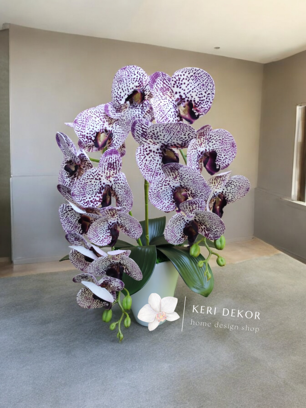 Gondozásmentes orchidea real touch real touch orchidea művirág műorchidea handmade flowers dekor homedekor homedecor lakberendezés otthondekor dekoráció ajándék buxus asztaldísz kopogtató ajtódísz ünnep karácsony húsvét anyáknapja születésnap névnap Keridekor