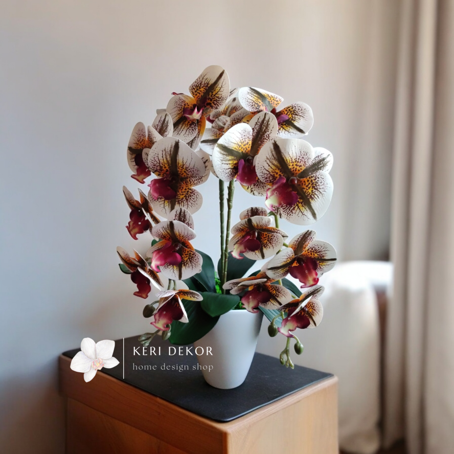 Gondozásmentes orchidea real touch real touch orchidea művirág műorchidea handmade flowers dekor homedekor homedecor lakberendezés otthondekor dekoráció ajándék buxus asztaldísz kopogtató ajtódísz ünnep karácsony húsvét anyáknapja születésnap névnap Keridekor