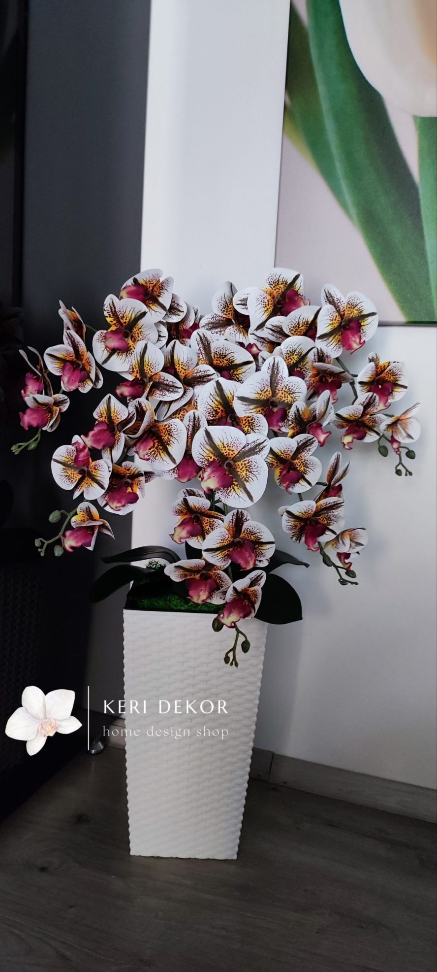 Gondozásmentes orchidea real touch real touch orchidea művirág műorchidea handmade flowers dekor homedekor homedecor lakberendezés otthondekor dekoráció ajándék buxus asztaldísz kopogtató ajtódísz ünnep karácsony húsvét anyáknapja születésnap névnap Keridekor