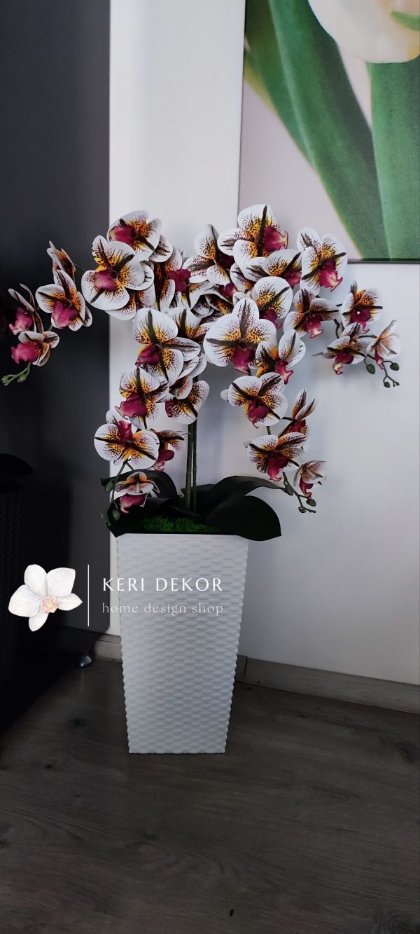 Gondozásmentes orchidea real touch real touch orchidea művirág műorchidea handmade flowers dekor homedekor homedecor lakberendezés otthondekor dekoráció ajándék buxus asztaldísz kopogtató ajtódísz ünnep karácsony húsvét anyáknapja születésnap névnap Keridekor