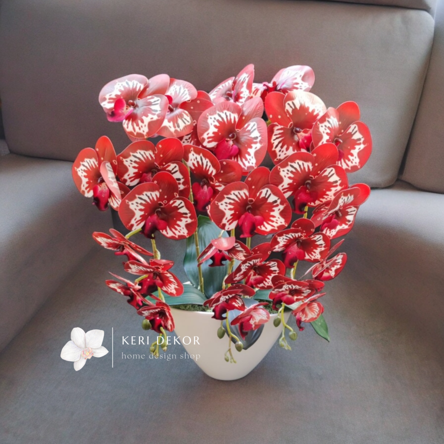 Gondozásmentes orchidea real touch real touch orchidea művirág műorchidea handmade flowers dekor homedekor homedecor lakberendezés otthondekor dekoráció ajándék buxus asztaldísz kopogtató ajtódísz ünnep karácsony húsvét anyáknapja születésnap névnap Keridekor