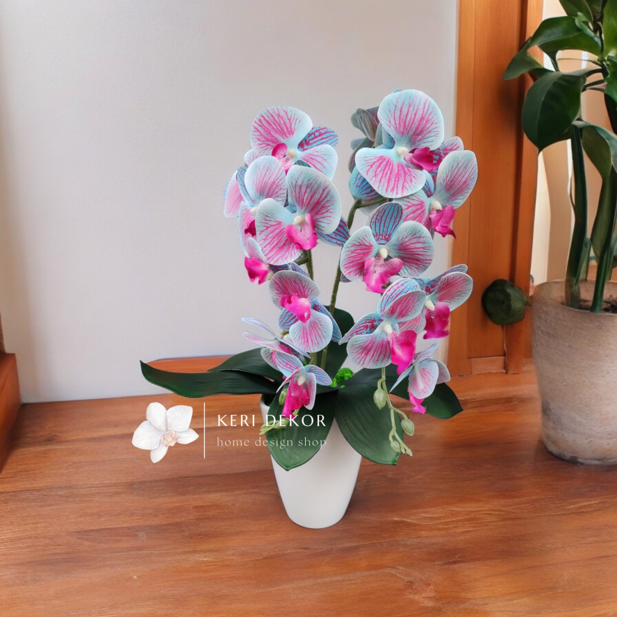 Gondozásmentes orchidea real touch real touch orchidea művirág műorchidea handmade flowers dekor homedekor homedecor lakberendezés otthondekor dekoráció ajándék buxus asztaldísz kopogtató ajtódísz ünnep karácsony húsvét anyáknapja születésnap névnap Keridekor