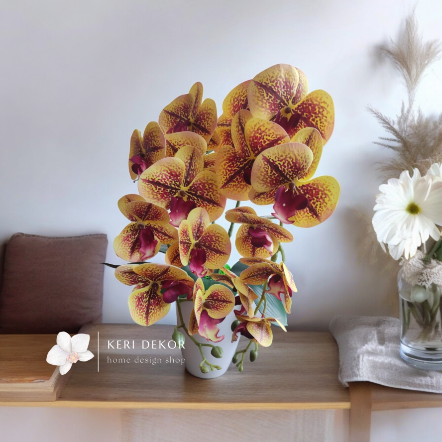 Gondozásmentes orchidea real touch real touch orchidea művirág műorchidea handmade flowers dekor homedekor homedecor lakberendezés otthondekor dekoráció ajándék buxus asztaldísz kopogtató ajtódísz ünnep karácsony húsvét anyáknapja születésnap névnap Keridekor