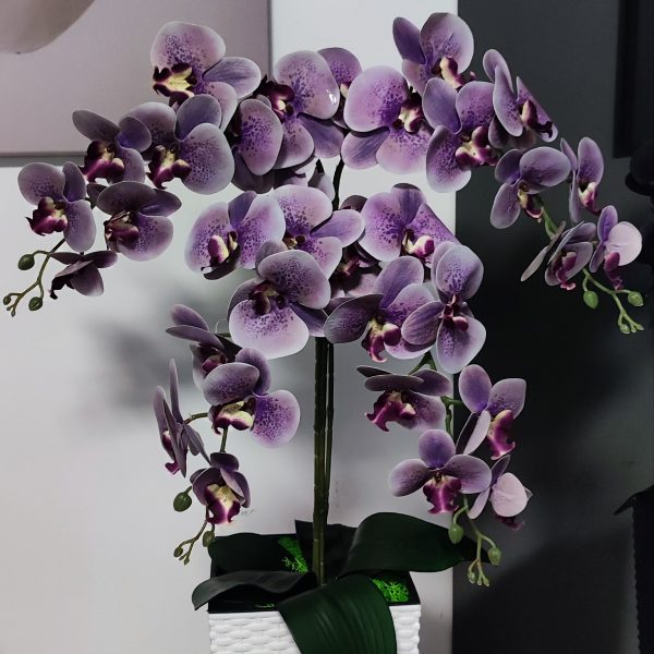 Halványlila padlóvázás real touch orchidea ( 4 ágú kb 80-90cm )