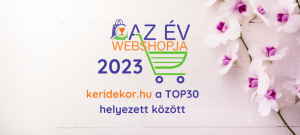 Read more about the article A Keridekor webshopja a TOP30 webáruház között!!!