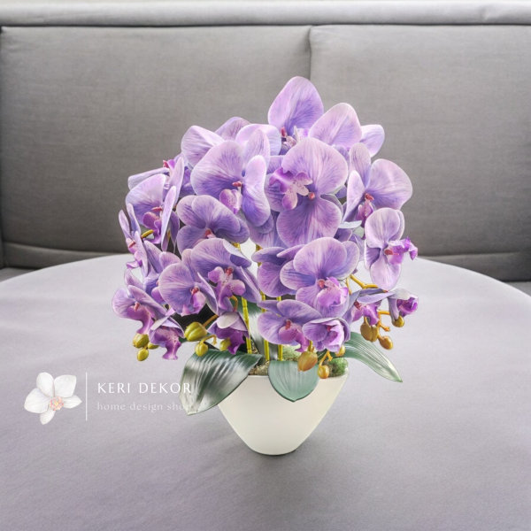 Gondozásmentes orchidea real touch real touch orchidea művirág műorchidea handmade flowers dekor homedekor homedecor lakberendezés otthondekor dekoráció ajándék buxus asztaldísz kopogtató ajtódísz ünnep karácsony húsvét anyáknapja születésnap névnap Keridekor