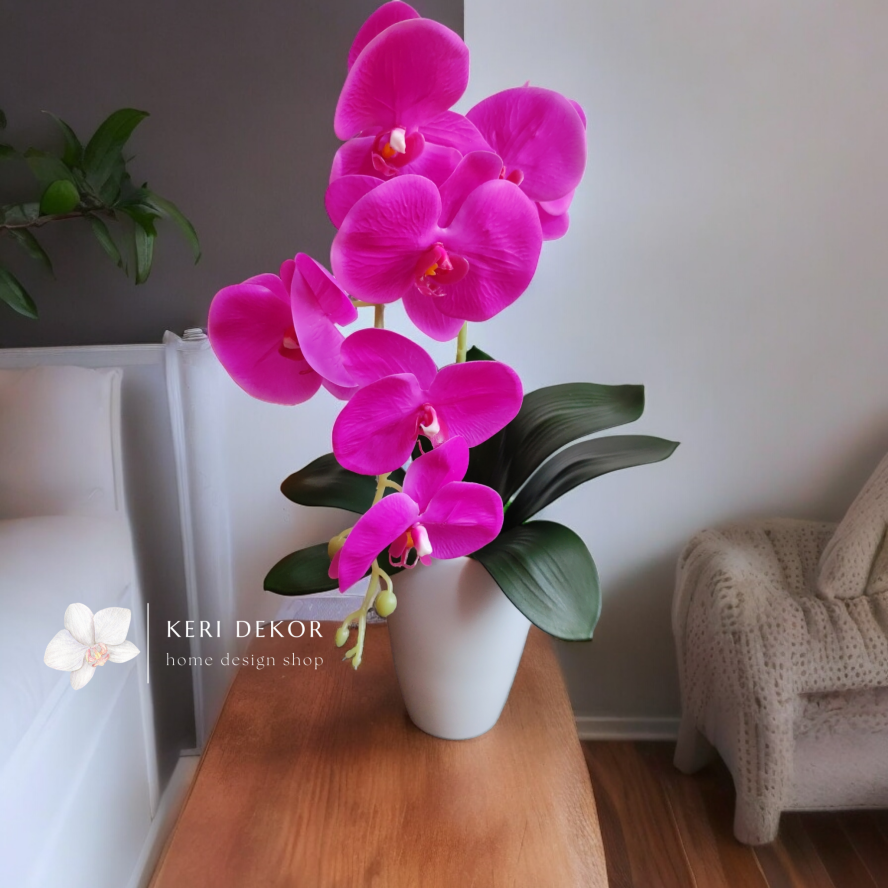 Gondozásmentes orchidea real touch real touch orchidea művirág műorchidea handmade flowers dekor homedekor homedecor lakberendezés otthondekor dekoráció ajándék buxus asztaldísz kopogtató ajtódísz ünnep karácsony húsvét anyáknapja születésnap névnap Keridekor