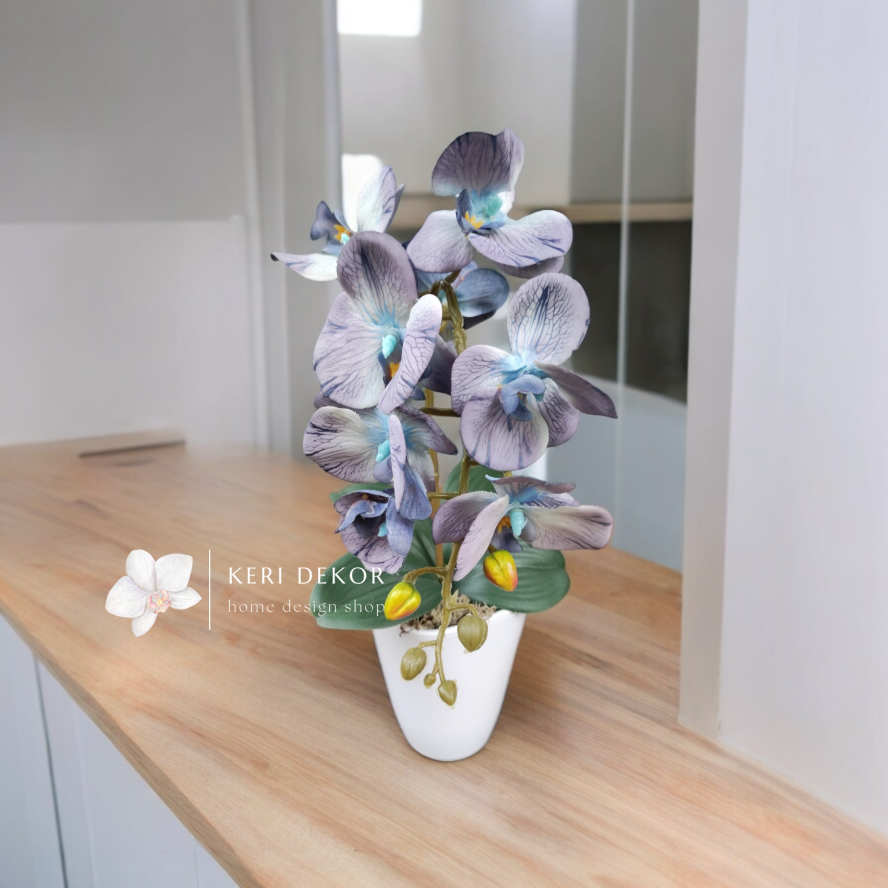 Gondozásmentes orchidea real touch real touch orchidea művirág műorchidea handmade flowers dekor homedekor homedecor lakberendezés otthondekor dekoráció ajándék buxus asztaldísz kopogtató ajtódísz ünnep karácsony húsvét anyáknapja születésnap névnap Keridekor