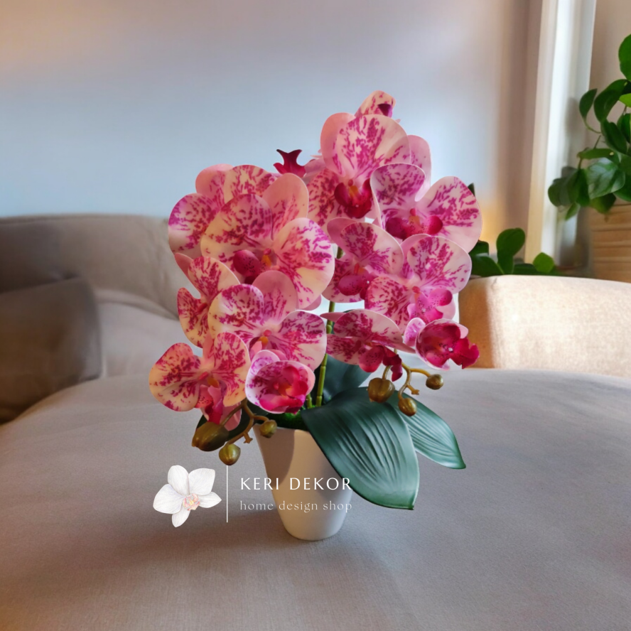 Gondozásmentes orchidea real touch real touch orchidea művirág műorchidea handmade flowers dekor homedekor homedecor lakberendezés otthondekor dekoráció ajándék buxus asztaldísz kopogtató ajtódísz ünnep karácsony húsvét anyáknapja születésnap névnap Keridekor