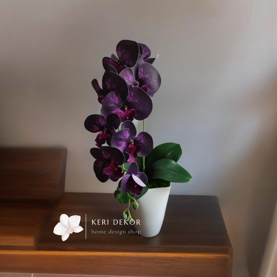 Gondozásmentes orchidea real touch real touch orchidea művirág műorchidea handmade flowers dekor homedekor homedecor lakberendezés otthondekor dekoráció ajándék buxus asztaldísz kopogtató ajtódísz ünnep karácsony húsvét anyáknapja születésnap névnap Keridekor