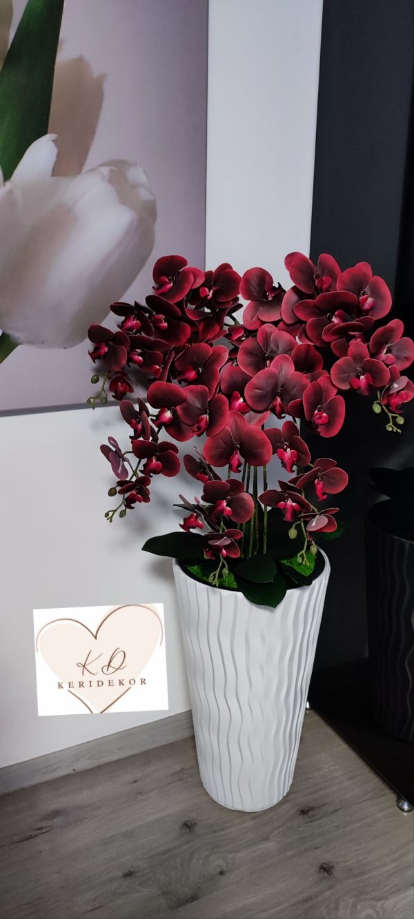 Gondozásmentes orchidea real touch real touch orchidea művirág műorchidea handmade flowers dekor homedekor homedecor lakberendezés otthondekor dekoráció ajándék buxus asztaldísz kopogtató ajtódísz ünnep karácsony húsvét anyáknapja születésnap névnap Keridekor