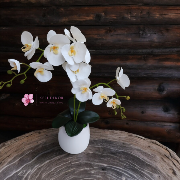 Gondozásmentes orchidea real touch real touch orchidea művirág műorchidea handmade flowers dekor homedekor homedecor lakberendezés otthondekor dekoráció ajándék buxus asztaldísz kopogtató ajtódísz ünnep karácsony húsvét anyáknapja születésnap névnap Keridekor