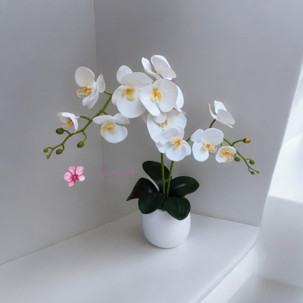 Gondozásmentes orchidea real touch real touch orchidea művirág műorchidea handmade flowers dekor homedekor homedecor lakberendezés otthondekor dekoráció ajándék buxus asztaldísz kopogtató ajtódísz ünnep karácsony húsvét anyáknapja születésnap névnap Keridekor