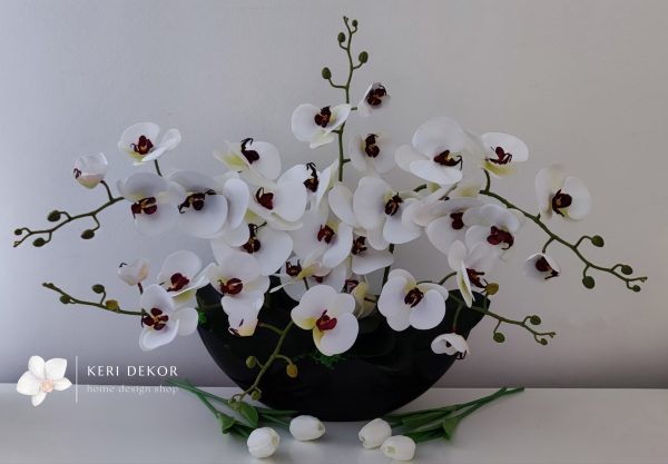 Gondozásmentes orchidea real touch real touch orchidea művirág műorchidea handmade flowers dekor homedekor homedecor lakberendezés otthondekor dekoráció ajándék buxus asztaldísz kopogtató ajtódísz ünnep karácsony húsvét anyáknapja születésnap névnap Keridekor