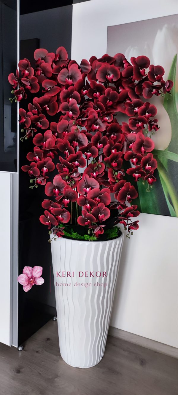 Gondozásmentes orchidea real touch real touch orchidea művirág műorchidea handmade flowers dekor homedekor homedecor lakberendezés otthondekor dekoráció ajándék buxus asztaldísz kopogtató ajtódísz ünnep karácsony húsvét anyáknapja születésnap névnap Keridekor