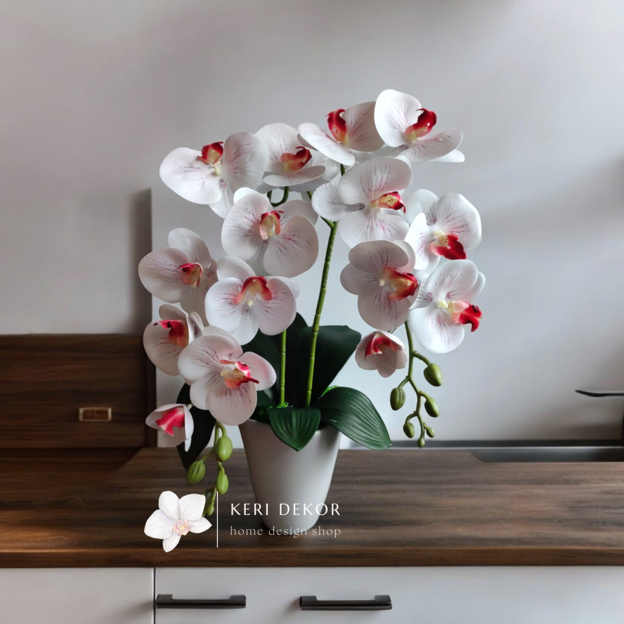 Gondozásmentes orchidea real touch real touch orchidea művirág műorchidea handmade flowers dekor homedekor homedecor lakberendezés otthondekor dekoráció ajándék buxus asztaldísz kopogtató ajtódísz ünnep karácsony húsvét anyáknapja születésnap névnap Keridekor