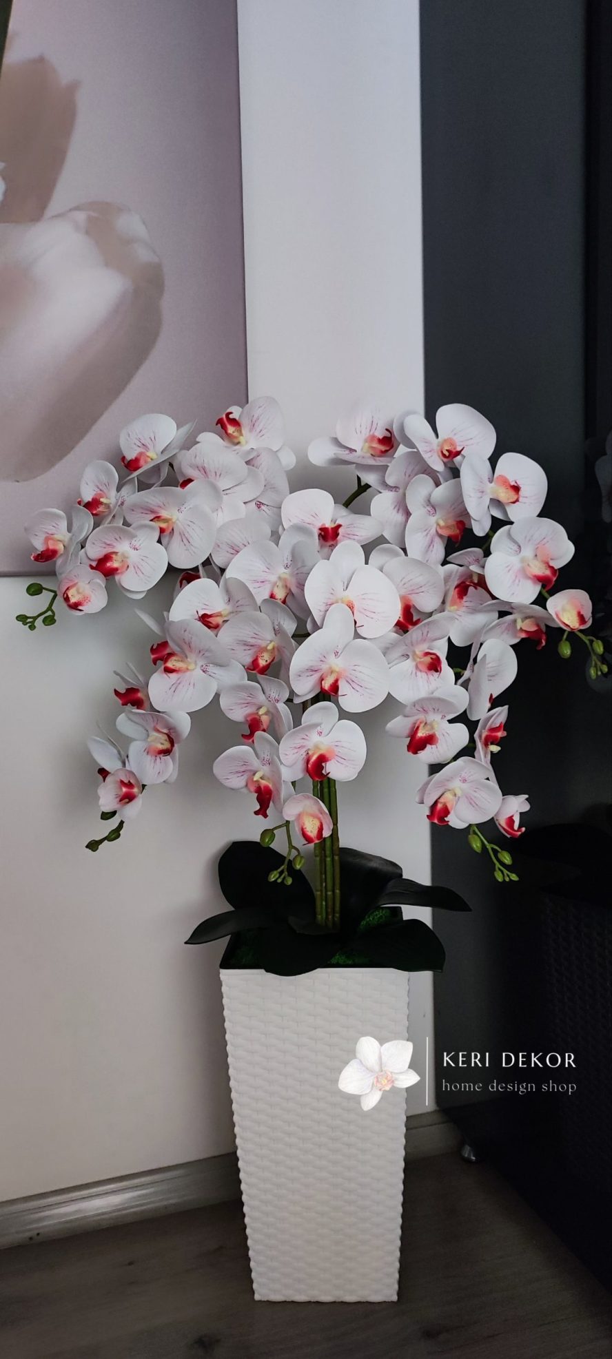 Gondozásmentes orchidea real touch real touch orchidea művirág műorchidea handmade flowers dekor homedekor homedecor lakberendezés otthondekor dekoráció ajándék buxus asztaldísz kopogtató ajtódísz ünnep karácsony húsvét anyáknapja születésnap névnap Keridekor