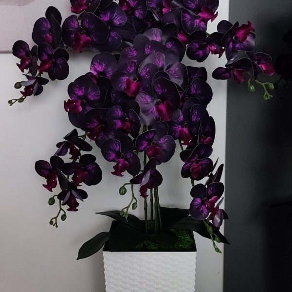 Lila padlóvázás real touch orchidea ( 5 ágú kb 80-90cm )