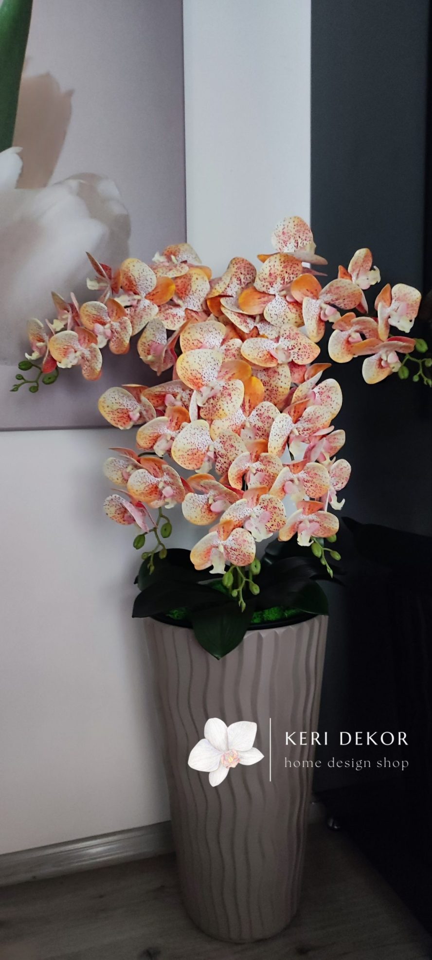 Gondozásmentes orchidea real touch real touch orchidea művirág műorchidea handmade flowers dekor homedekor homedecor lakberendezés otthondekor dekoráció ajándék buxus asztaldísz kopogtató ajtódísz ünnep karácsony húsvét anyáknapja születésnap névnap Keridekor