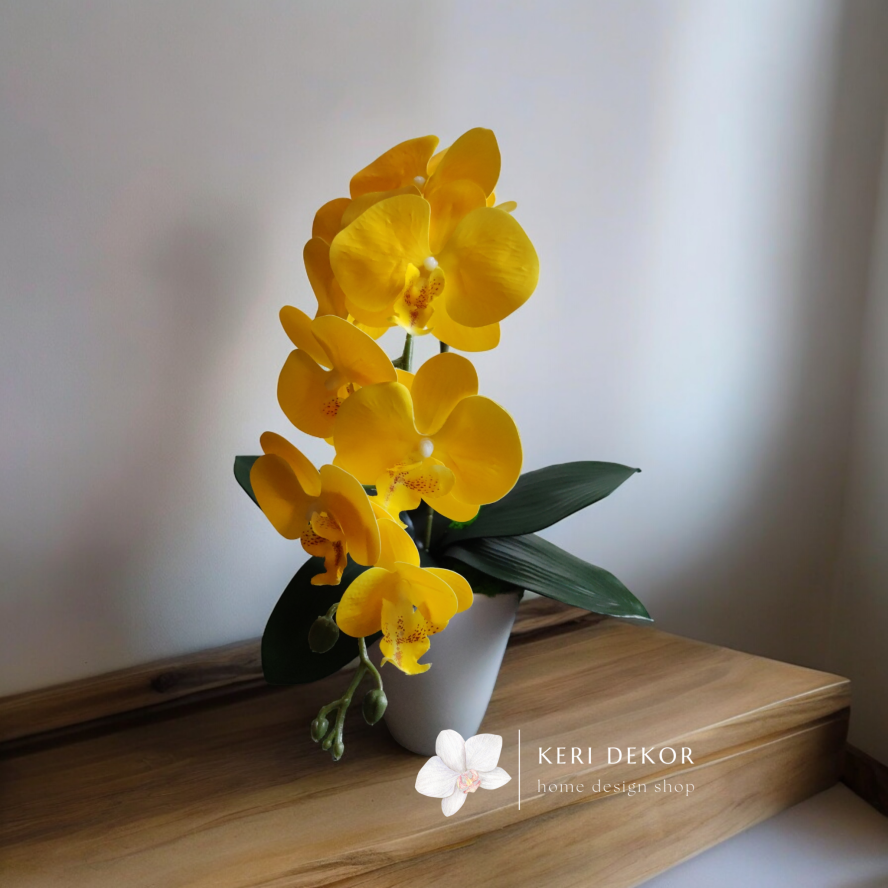 Gondozásmentes orchidea real touch real touch orchidea művirág műorchidea handmade flowers dekor homedekor homedecor lakberendezés otthondekor dekoráció ajándék buxus asztaldísz kopogtató ajtódísz ünnep karácsony húsvét anyáknapja születésnap névnap Keridekor