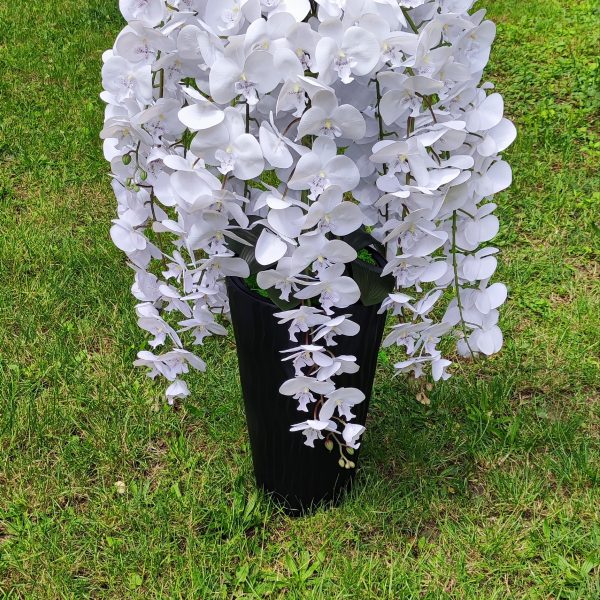 Fehér hosszú 10 ágú orchidea kb 130cm