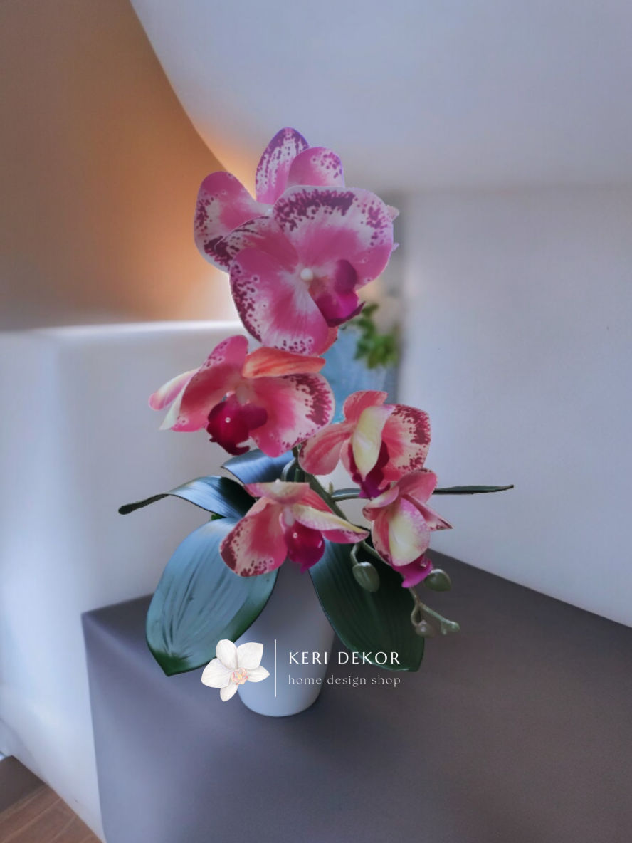 Gondozásmentes orchidea real touch real touch orchidea művirág műorchidea handmade flowers dekor homedekor homedecor lakberendezés otthondekor dekoráció ajándék buxus asztaldísz kopogtató ajtódísz ünnep karácsony húsvét anyáknapja születésnap névnap Keridekor