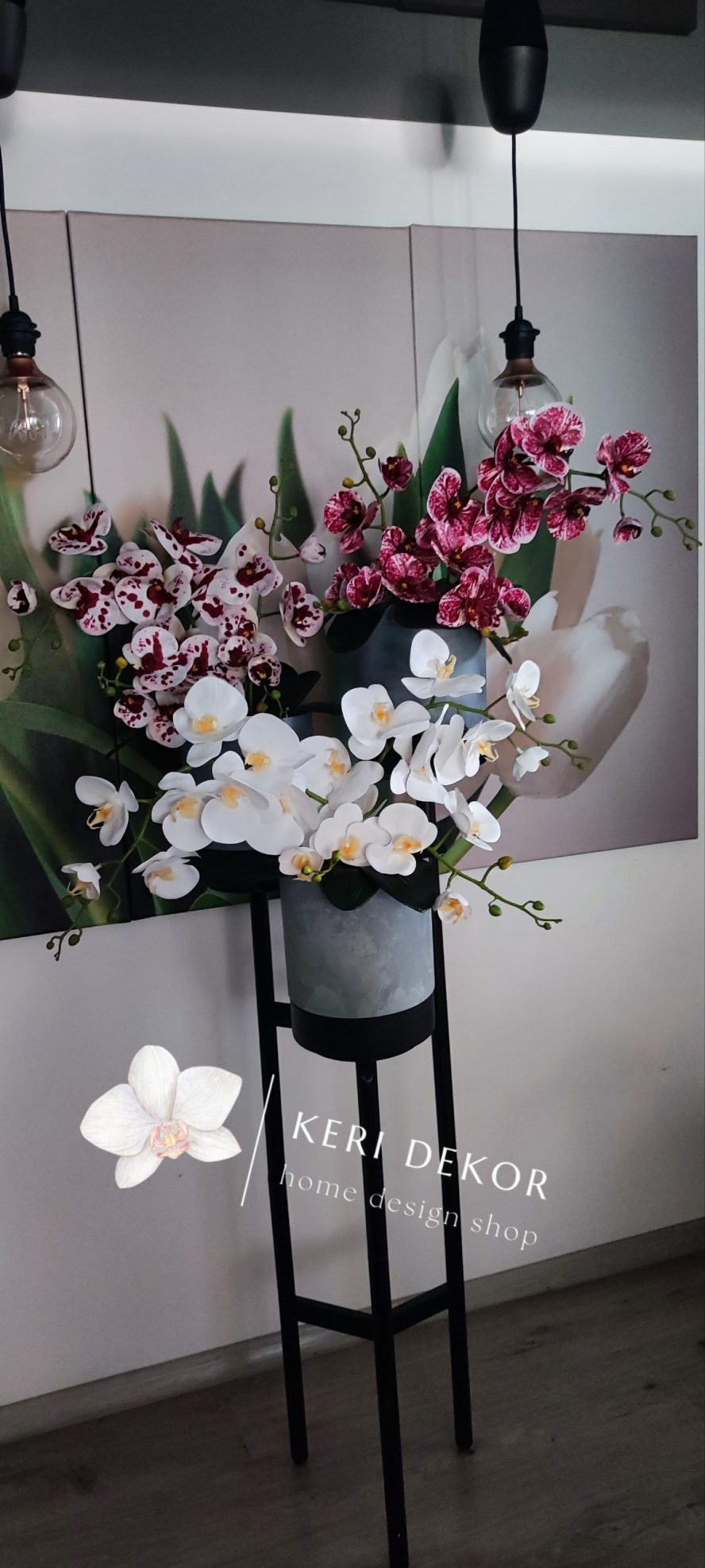 Gondozásmentes orchidea real touch real touch orchidea művirág műorchidea handmade flowers dekor homedekor homedecor lakberendezés otthondekor dekoráció ajándék buxus asztaldísz kopogtató ajtódísz ünnep karácsony húsvét anyáknapja születésnap névnap Keridekor