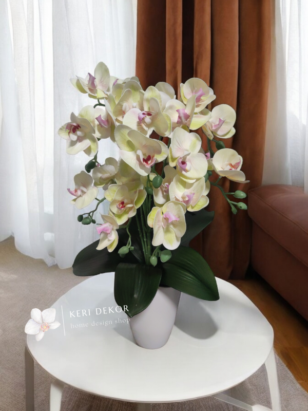 Gondozásmentes orchidea real touch real touch orchidea művirág műorchidea handmade flowers dekor homedekor homedecor lakberendezés otthondekor dekoráció ajándék buxus asztaldísz kopogtató ajtódísz ünnep karácsony húsvét anyáknapja születésnap névnap Keridekor