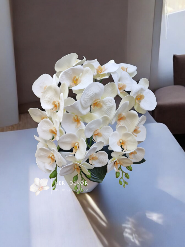 Gondozásmentes orchidea real touch real touch orchidea művirág műorchidea handmade flowers dekor homedekor homedecor lakberendezés otthondekor dekoráció ajándék buxus asztaldísz kopogtató ajtódísz ünnep karácsony húsvét anyáknapja születésnap névnap Keridekor