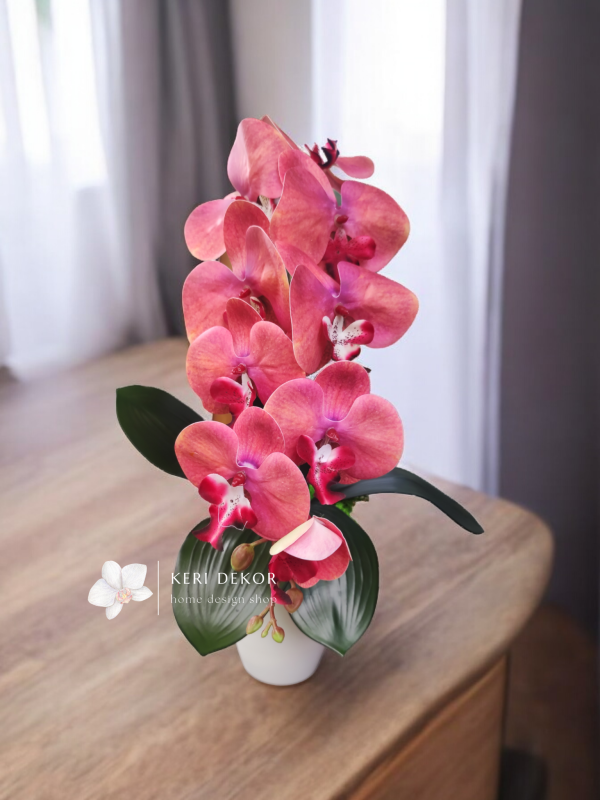 Gondozásmentes orchidea real touch real touch orchidea művirág műorchidea handmade flowers dekor homedekor homedecor lakberendezés otthondekor dekoráció ajándék buxus asztaldísz kopogtató ajtódísz ünnep karácsony húsvét anyáknapja születésnap névnap Keridekor