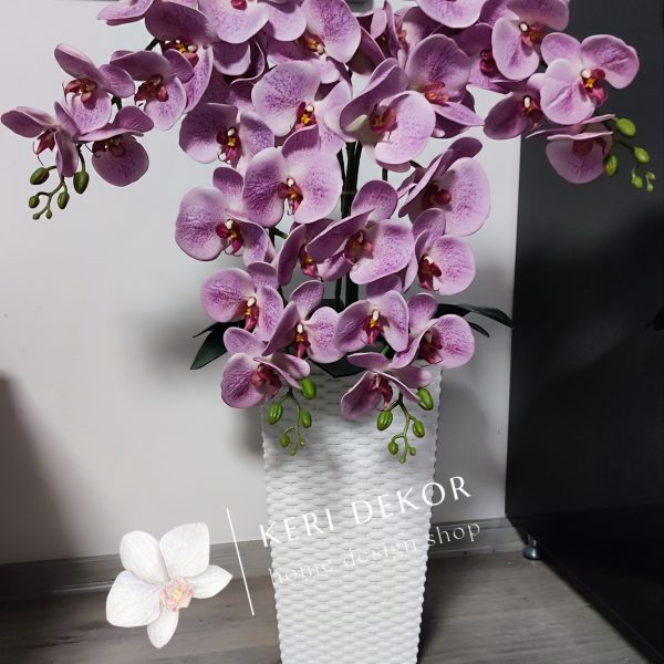 Rózsaszín padlóvázás soft touch orchidea ( 4 ágú  kb 80-90cm )