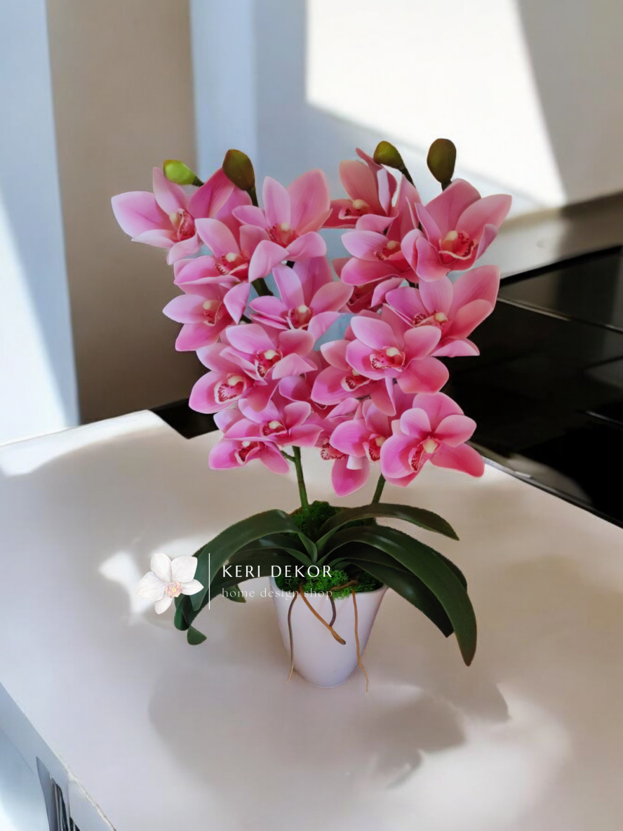 Gondozásmentes orchidea real touch real touch orchidea művirág műorchidea handmade flowers dekor homedekor homedecor lakberendezés otthondekor dekoráció ajándék buxus asztaldísz kopogtató ajtódísz ünnep karácsony húsvét anyáknapja születésnap névnap Keridekor