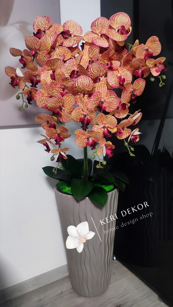 Gondozásmentes orchidea real touch real touch orchidea művirág műorchidea handmade flowers dekor homedekor homedecor lakberendezés otthondekor dekoráció ajándék buxus asztaldísz kopogtató ajtódísz ünnep karácsony húsvét anyáknapja születésnap névnap Keridekor