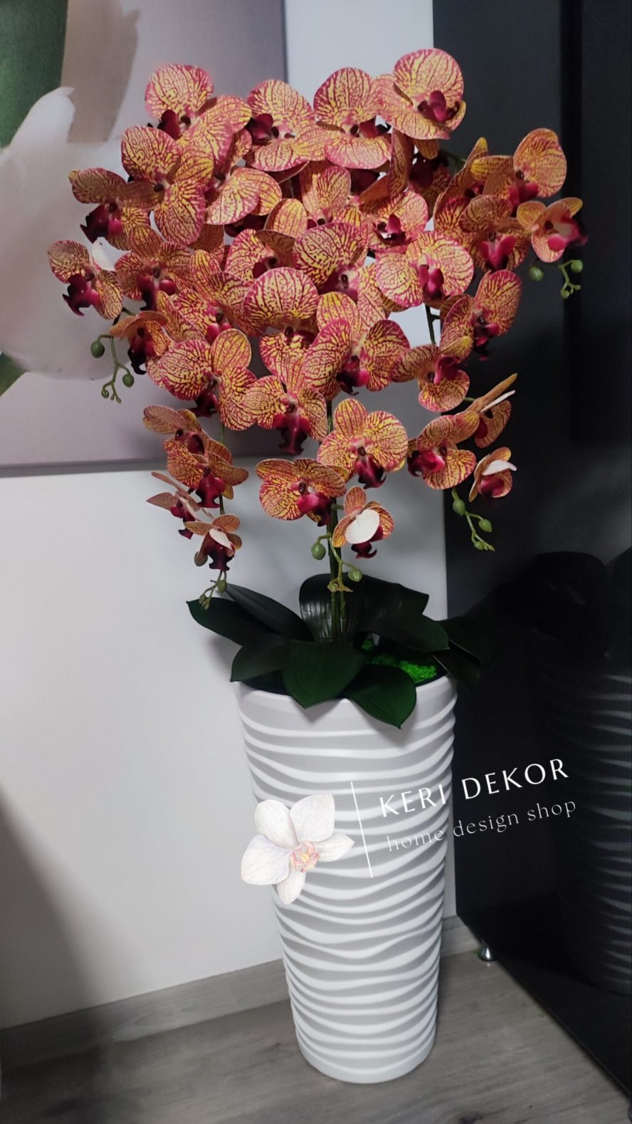 Gondozásmentes orchidea real touch real touch orchidea művirág műorchidea handmade flowers dekor homedekor homedecor lakberendezés otthondekor dekoráció ajándék buxus asztaldísz kopogtató ajtódísz ünnep karácsony húsvét anyáknapja születésnap névnap Keridekor