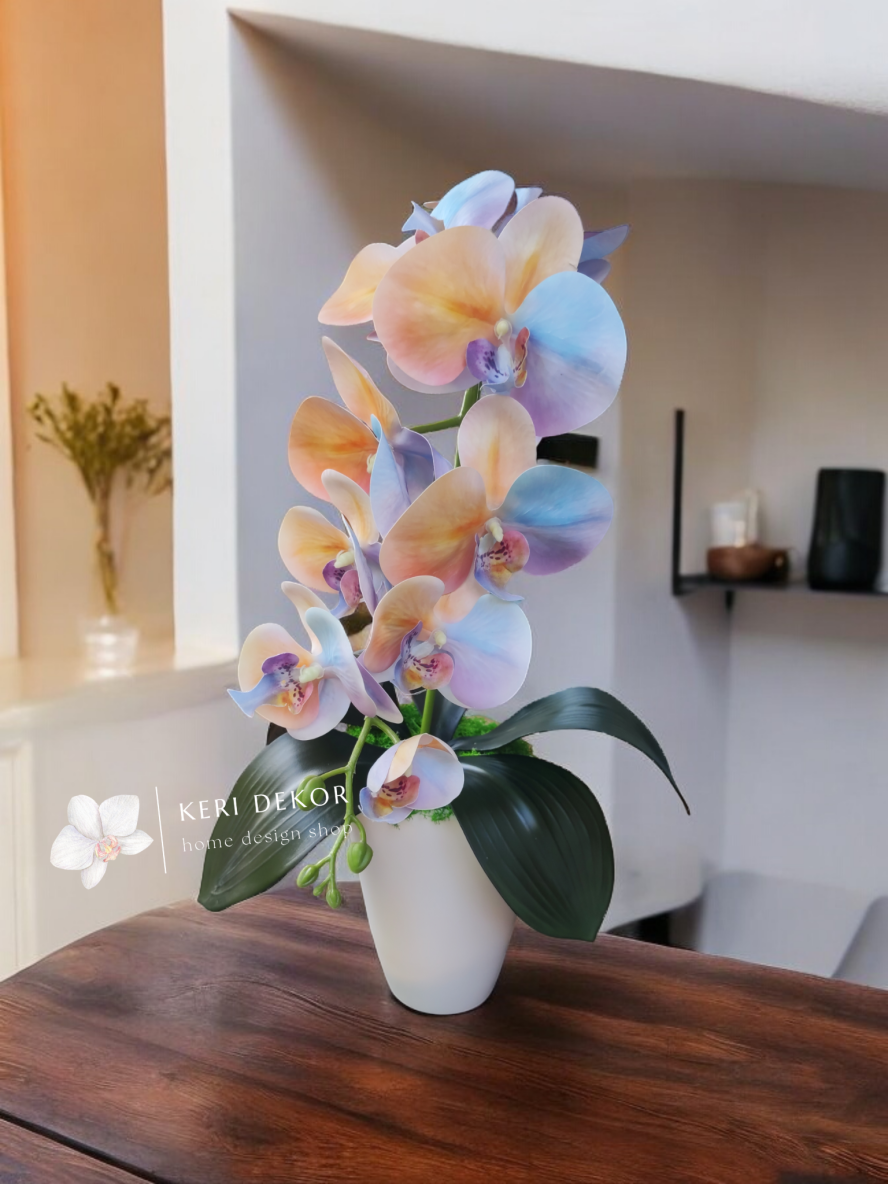 Gondozásmentes orchidea real touch real touch orchidea művirág műorchidea handmade flowers dekor homedekor homedecor lakberendezés otthondekor dekoráció ajándék buxus asztaldísz kopogtató ajtódísz ünnep karácsony húsvét anyáknapja születésnap névnap Keridekor